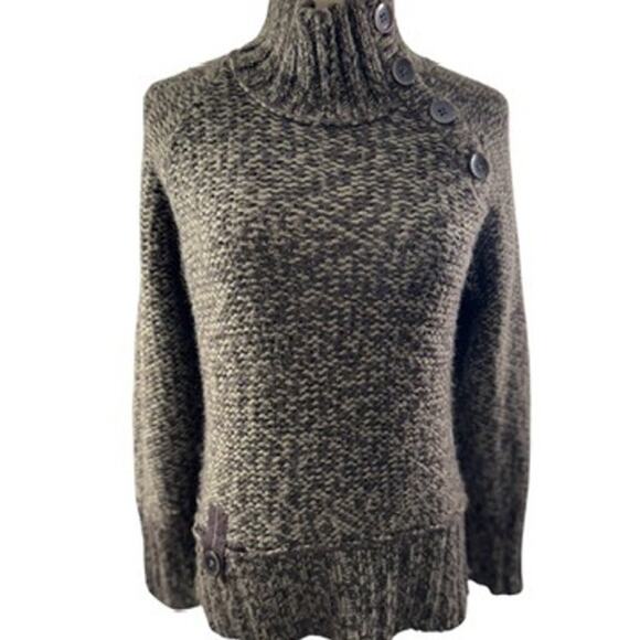 "LOLE" Vintage Chunky Heavy Sweater Button Down Neck Grunge Tween Preppy Soft - Picture 1 of 10